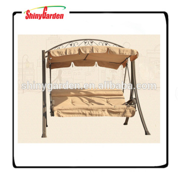 Jardim durável pátio Swing Chair bed deluxe balanço de aço